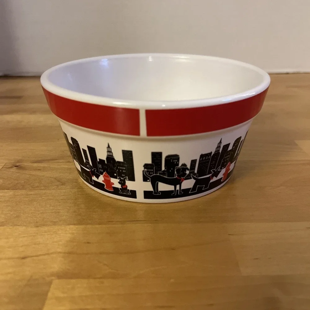 Signature Housewares City Pets Dog Bowl Food Water - 7 3/4